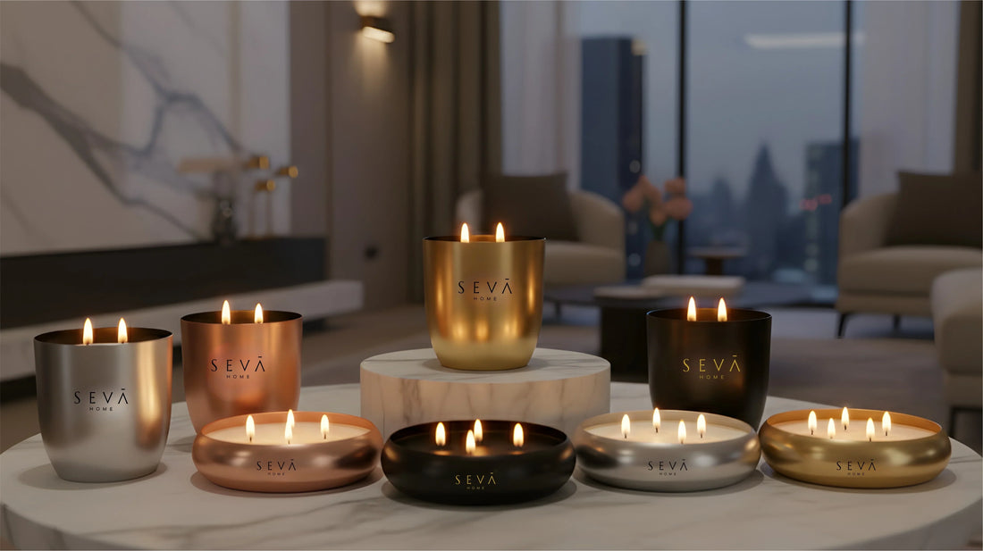 metal container candles