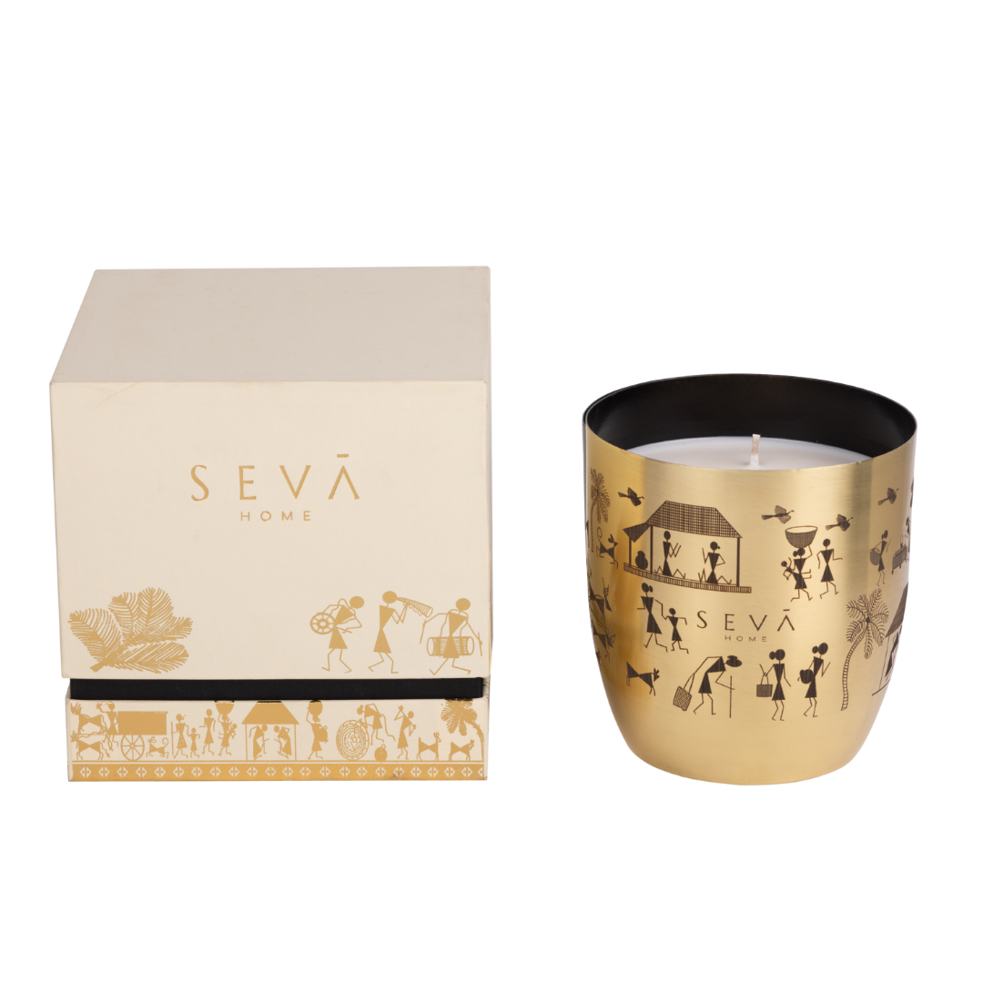 Heirloom Candle - Dil Se (Rustic Roots - Gold) - Large