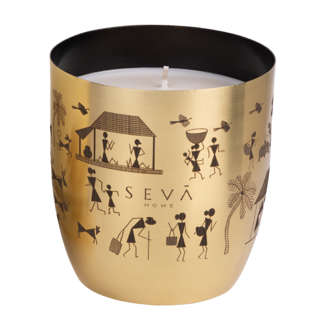 Heirloom Candle - Dil Se (Rustic Roots - Gold) - Large