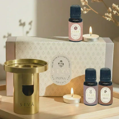 Prana Oil Brass Burner Gift Set