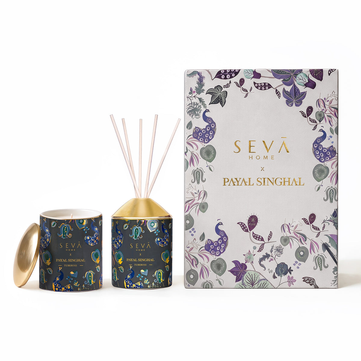 Seva Home x Payal Singhal Gift Set (Candle + Diffuser) - Tuberose