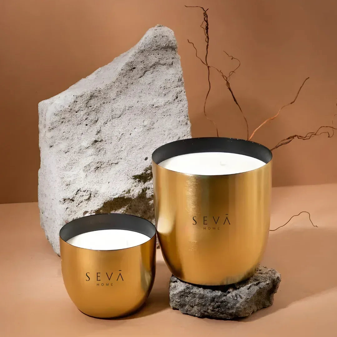 Heirloom Scented Candle -Set Of 2 - Bloom (Gold)