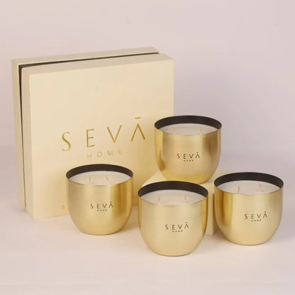 Heirloom Candle - Set Of 4 - Bloom (Gold)