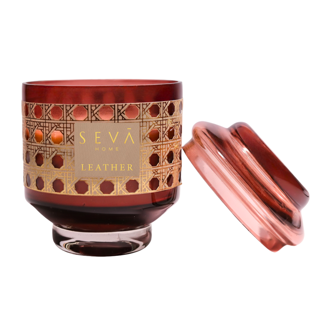 Sacred Spaces Scented Candle - Leather
