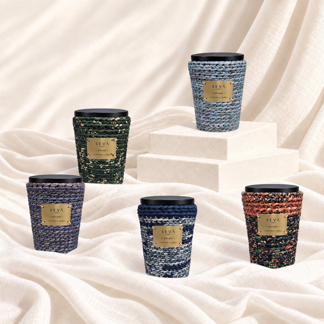 Sari Archival Scented Candles (Red & Brown)