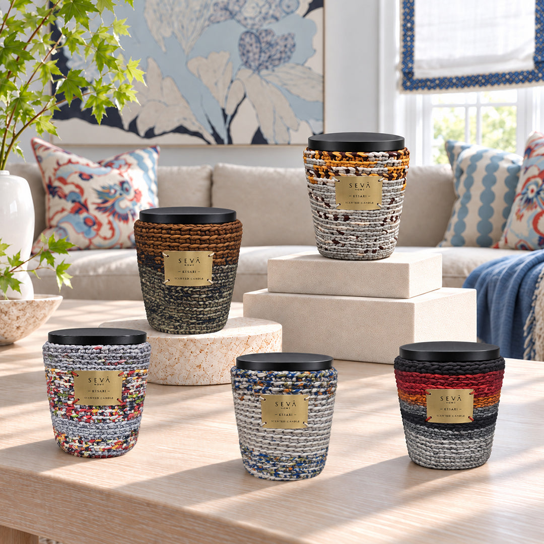 Sari Archival Scented Candles (Black & Grey)