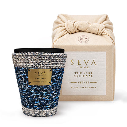 Sari Archival Scented Candles (Blue & Green)