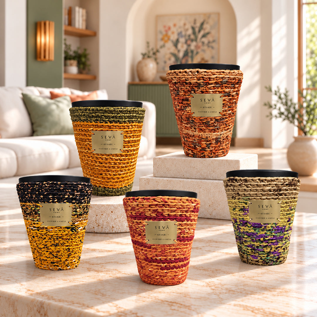 Sari Archival Scented Candles (Yellow & Orange)