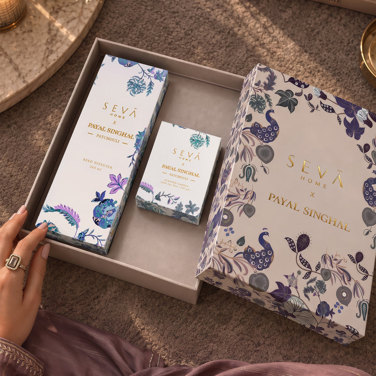 Seva Home x Payal Singhal Gift Set (Candle + Diffuser) - Patchouli