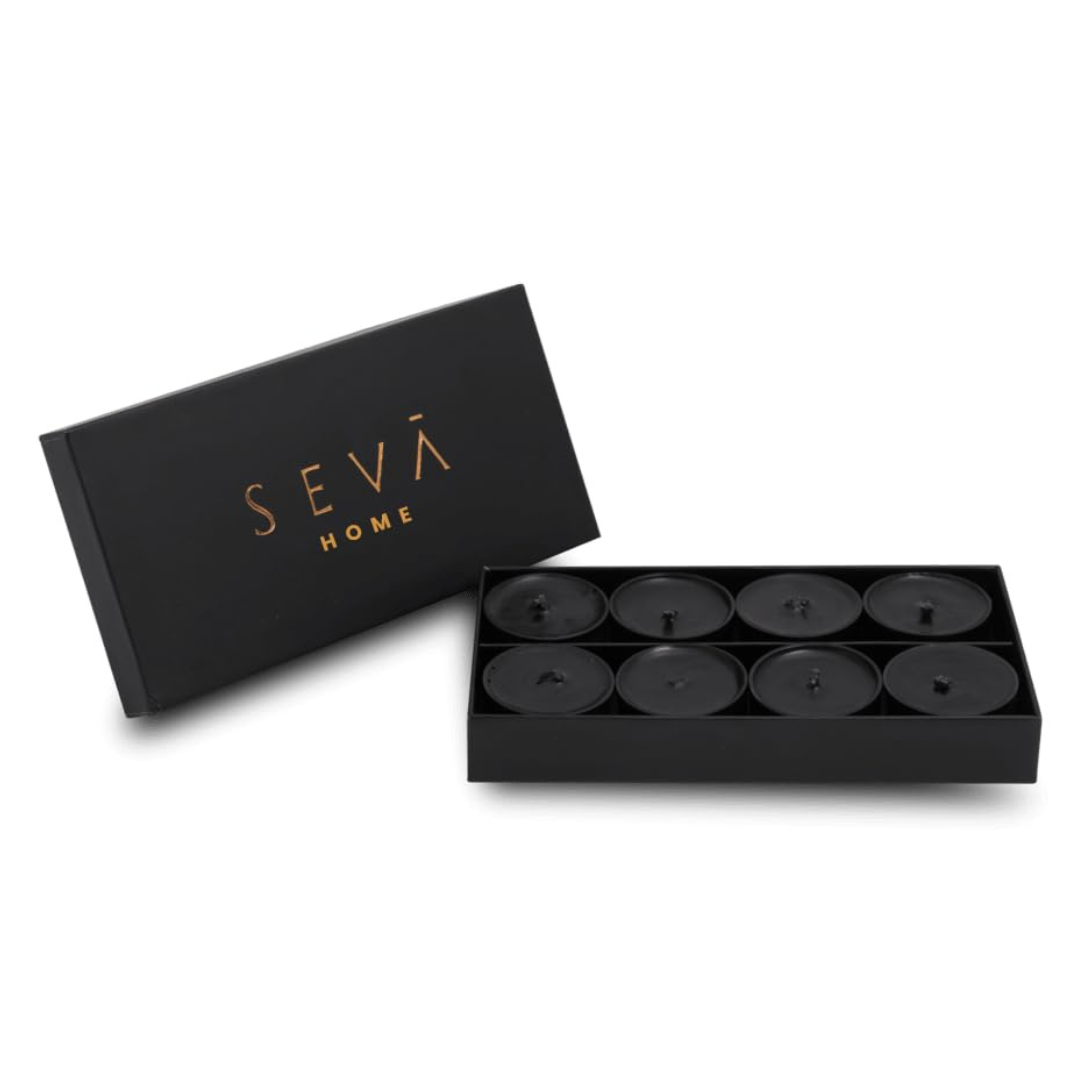 Tea Lights - Noir (Set of 8)