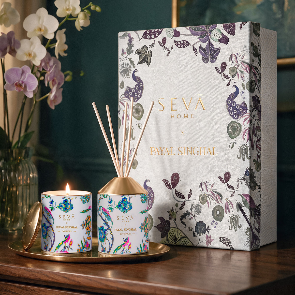 Seva Home x Payal Singhal Gift Set (Candle + Diffuser) - Patchouli